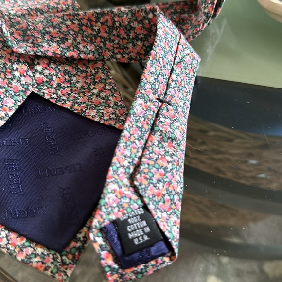 Vintage Liberty of London Mens Floral Print Necktie Tie Cotton Made in USA - Picture 3 of 5